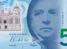 Thumbnail of new polymer Bank of Scotland £5 banknote.