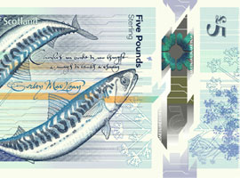 Thumbnail image of new RBS polymer £5 banknote.