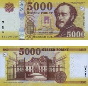 UNC 2017 P-205a,banknotes 2016 Hungria Hungary 5000 5,000 Forint 