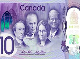 Canada-10-commemorative_banknote_2017 Thumbnail image of Canadian 10 dollar commemorative banknote.