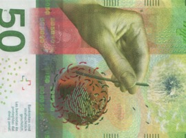 Thumbnail image of the Switzerland Swiss 50 franc banknote issued April 2016.