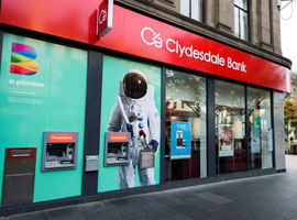 Image of the Clydesdale Bank branch, Dumfries.