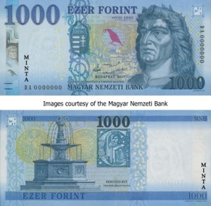 Hungary 1000 banknote 2017