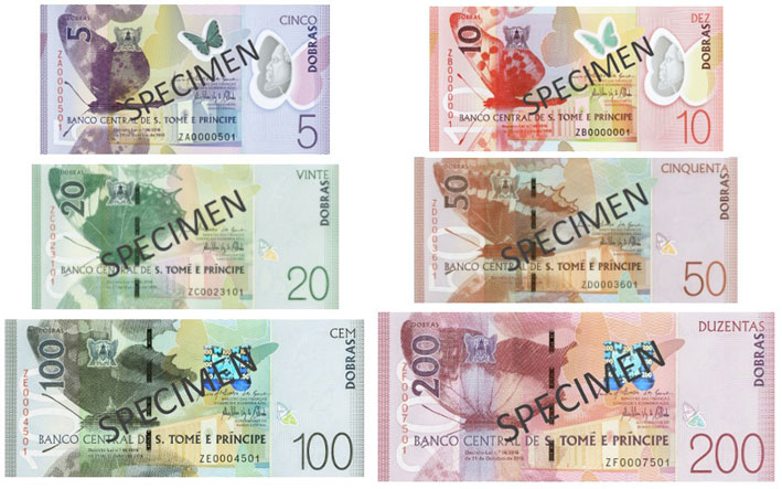Sao Tome and Principe 2018 banknote series.