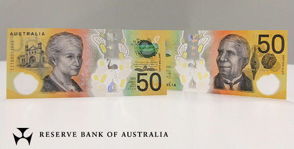 Reserve Bank of Australia $50 banknote.