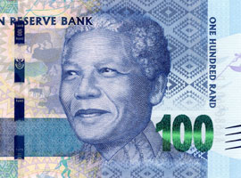 Thumbnail image of the South Africa Mandela 100 banknote. 