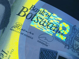 Thumbnail-image-gemini-microtext Thumbnail image of the 2018 10-pula banknote featuring Gemini™ Microtext.