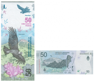 The new Argentina 50-peso banknote 2018.