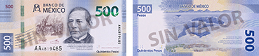 Image of the 2018 Mexico 500-pesos banknote. 