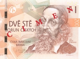 Thumbnail image of the Czech Republic 200 koruna banknote, upgraded in 2018.