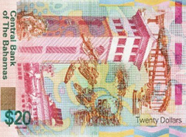 Bahamas_20_2018_front_thumbnail Thumbnail image of the Bahamas 20 dollar banknote issued 2018